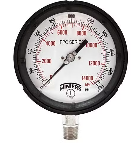 Vacuómetro de Proceso PPC/STABILIZR 4.5" 0/30InHG/BAR 1/2" NPT INF