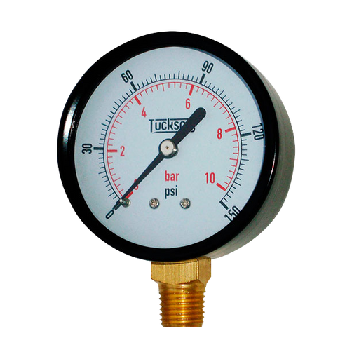 MANÓMETRO SIN RELLENO ESTÁNDAR TUCKSON DIAL 4" (0-200PSI / 14BAR) TUCKSON